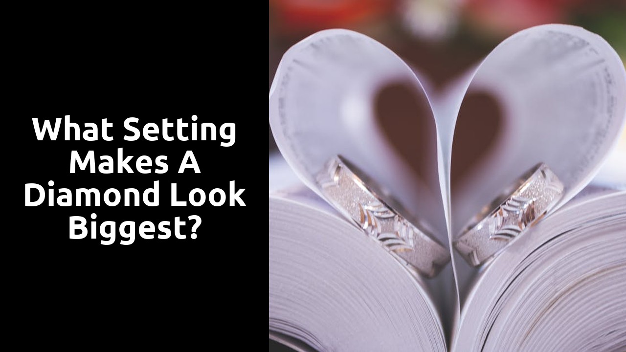 What setting makes a diamond look biggest?
